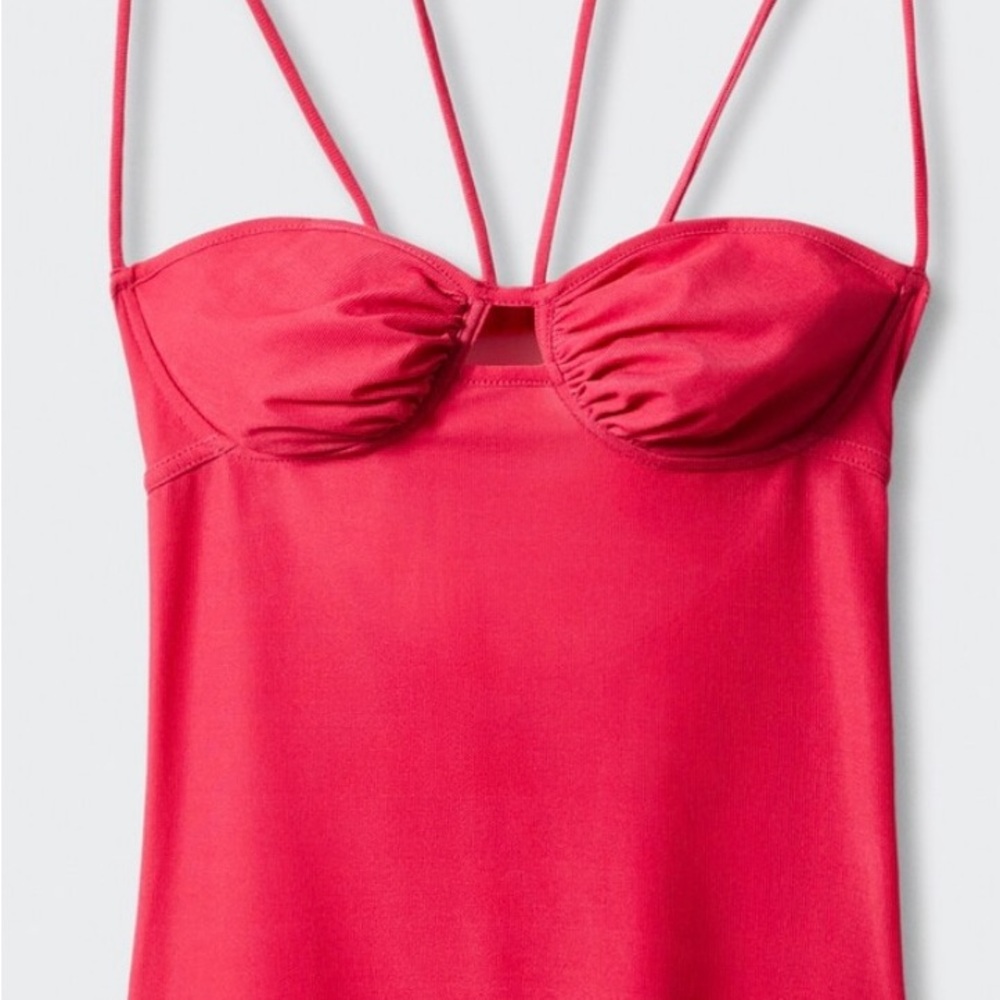 MNG Vibrant Fuchsia Strappy Top